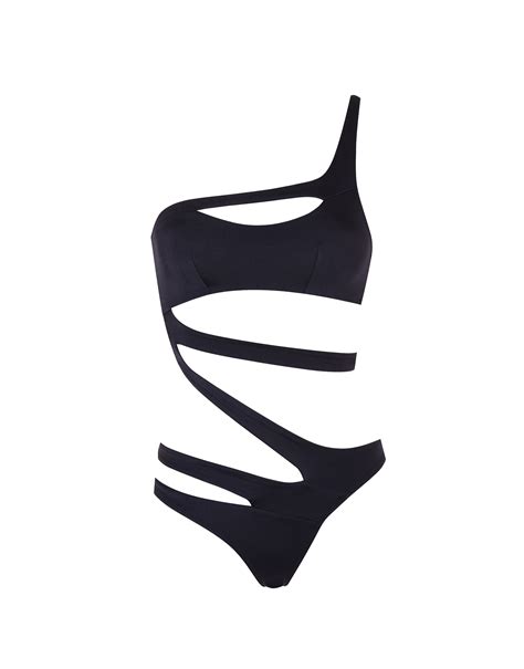 Agent Provocateur Lexxi Wetlook Swimsuit in Black .